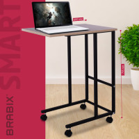 Стол BRABIX "Smart CD-014", 380х600х755 мм, ЛОФТ, на колесах, металл/ЛДСП дуб, каркас черный, 641884 Стол BRABIX "Smart CD-014", 380х600х755 мм, ЛОФТ, на колесах, металл/ЛДСП дуб, каркас черный, 641884