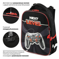 Ранец BRAUBERG PREMIUM, 2 отделения, с брелком, "Next level", 3D панель, 38х29х16 см, 270597