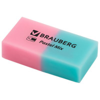 Набор ластиков BRAUBERG "Pastel Mix", 6 шт., цвета ассорти, 44х21х10 мм, экологичный ПВХ, 229597 Набор ластиков BRAUBERG "Pastel Mix", 6 шт., цвета ассорти, 44х21х10 мм, экологичный ПВХ, 229597
