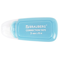 Корректирующая лента BRAUBERG COMPACT PLUS PASTEL, 5 мм х 6 м, корпус ассорти, блистер, 270551 Корректирующая лента BRAUBERG COMPACT PLUS PASTEL, 5 мм х 6 м, корпус ассорти, блистер, 270551