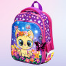 Ранец BRAUBERG QUADRO, 3 отделения, с брелком, "Charming kitten", 37х28х18 см, 270602