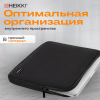 Чехол для ноутбука HEIKKI SLIM 13-14'' (ХЕЙКИ), неопрен, Case, черный, 26х37х2,5 см, 272605 Чехол для ноутбука HEIKKI SLIM 13-14'' (ХЕЙКИ), неопрен, Case, черный, 26х37х2,5 см, 272605