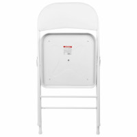Стул складной BRABIX "Golf Plus CF-003 КОМФОРТ", белый каркас, кожзам белый, 532888