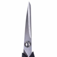 Ножницы BRAUBERG "Soft Grip", 190 мм, рез. вставки, серо-зеленые, 3-х сторон. заточка, карт. уп. с подвес., 230762