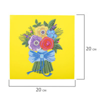 Картина стразами (алмазная мозаика) 20х20 см, ЮНЛАНДИЯ "Букет для мамы", картон, 662432 Картина стразами (алмазная мозаика) 20х20 см, ЮНЛАНДИЯ "Букет для мамы", картон, 662432