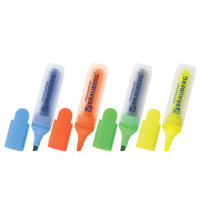 Текстмаркеры BRAUBERG, НАБОР 4 шт., АССОРТИ, "FLUO", прозрачный корпус, скошенный наконечник 1-5 мм, 150403 Текстмаркеры BRAUBERG, НАБОР 4 шт., АССОРТИ, "FLUO", прозрачный корпус, скошенный наконечник 1-5 мм, 150403