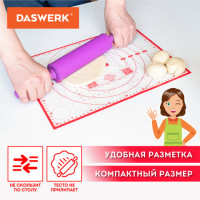Коврик силиконовый для раскатки/запекания 30х40 см, красный, DASWERK, 608424 Коврик силиконовый для раскатки/запекания 30х40 см, красный, DASWERK, 608424