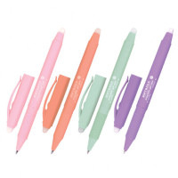 Ручка стираемая гелевая с грипом BRAUBERG SOFT&SILK PASTEL, СИНЯЯ, корпус ассорти, узел 0,7мм,143934