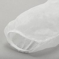 Халат одноразовый белый на кнопке КОМПЛЕКТ 10 шт., XXL, 110 см, резинка, 20 г/м2, СНАБЛАЙН