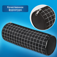 Пенал-косметичка BRAUBERG, Checkered, черный, 20х7х7см, 272298 Пенал-косметичка BRAUBERG, Checkered, черный, 20х7х7см, 272298
