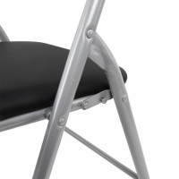 Стул складной BRABIX "Golf CF-007", серебристый каркас, кожзам чёрный, 532891 Стул складной BRABIX "Golf CF-007", серебристый каркас, кожзам чёрный, 532891