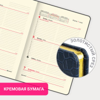 Еженедельник датированный 2024 А5 145х215 мм BRAUBERG "Comodo", под кожу, темно-синий, 115020 Еженедельник датированный 2024 А5 145х215 мм BRAUBERG "Comodo", под кожу, темно-синий, 115020