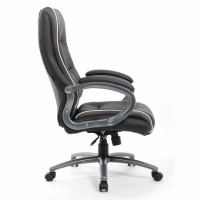 Кресло офисное BRABIX PREMIUM "Strong HD-009", НАГРУЗКА до 200 кг, экокожа черная, ткань серая, 531945 Кресло офисное BRABIX PREMIUM "Strong HD-009", НАГРУЗКА до 200 кг, экокожа черная, ткань серая, 531945