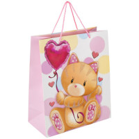 Пакет подарочный 26,5x12,7x33 см ЗОЛОТАЯ СКАЗКА "Lovely Kitty", глиттер, белый с розовым, 608242 Пакет подарочный 26,5x12,7x33 см ЗОЛОТАЯ СКАЗКА "Lovely Kitty", глиттер, белый с розовым, 608242