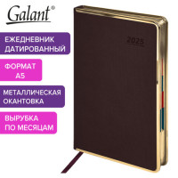 Ежедневник датированный 2025 А5 148х218 мм GALANT "Infinity Gold", под кожу, темно-коричневый, 115727 Ежедневник датированный 2025 А5 148х218 мм GALANT "Infinity Gold", под кожу, темно-коричневый, 115727