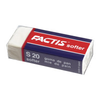 Резинка стирательная FACTIS Softer S 20 (Испания), 56х24х14 мм, картонный держатель, синтетический каучук, CMFS20 Резинка стирательная FACTIS Softer S 20 (Испания), 56х24х14 мм, картонный держатель, синтетический каучук, CMFS20