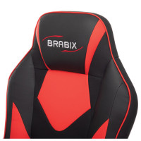 Кресло компьютерное BRABIX "Game GM-017", экокожа/ткань, черное/красное, 532642, GM-017_532642 Кресло компьютерное BRABIX "Game GM-017", экокожа/ткань, черное/красное, 532642, GM-017_532642