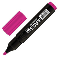 Текстмаркер STAFF "STICK", РОЗОВЫЙ, прямоугольный корпус, скошенный наконечник, 1-4 мм, 151499