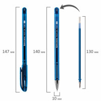 Ручка гелевая BRAUBERG "Profi-Gel TONE", СИНЯЯ, линия письма 0,4 мм, стандартный наконечник 0,5 мм, тонированный корпус, 144128 Ручка гелевая BRAUBERG "Profi-Gel TONE", СИНЯЯ, линия письма 0,4 мм, стандартный наконечник 0,5 мм, тонированный корпус, 144128