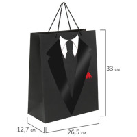 Пакет подарочный 26,5x12,7x33 см ЗОЛОТАЯ СКАЗКА "Especially For Men", выборочный лак, чёрный, 608244 Пакет подарочный 26,5x12,7x33 см ЗОЛОТАЯ СКАЗКА "Especially For Men", выборочный лак, чёрный, 608244
