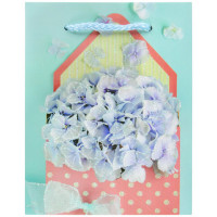 Пакет подарочный 11,4x6,4x14,6 см ЗОЛОТАЯ СКАЗКА "Summer Flowers", глиттер, голубой, 608246 Пакет подарочный 11,4x6,4x14,6 см ЗОЛОТАЯ СКАЗКА "Summer Flowers", глиттер, голубой, 608246