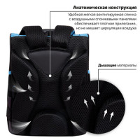 Ранец ПИФАГОР BASIC, 1 отделение, 3 кармана, эргономичная спинка, "Angry shark", 35х28х18 см, 272044 Ранец ПИФАГОР BASIC, 1 отделение, 3 кармана, эргономичная спинка, "Angry shark", 35х28х18 см, 272044