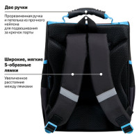 Ранец ПИФАГОР BASIC, 1 отделение, 3 кармана, эргономичная спинка, "Angry shark", 35х28х18 см, 272044 Ранец ПИФАГОР BASIC, 1 отделение, 3 кармана, эргономичная спинка, "Angry shark", 35х28х18 см, 272044
