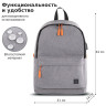 Рюкзак BRAUBERG URBAN универсальный с отделением для ноутбука, USB-порт, "Energy", серый, 44х31х14 см, 270806 Рюкзак BRAUBERG URBAN универсальный с отделением для ноутбука, USB-порт, "Energy", серый, 44х31х14 см, 270806