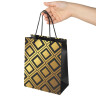 Пакет подарочный 17,8x9,8x22,9 см ЗОЛОТАЯ СКАЗКА "Gold Luxury", тиснение фольгой, черный, 608248 Пакет подарочный 17,8x9,8x22,9 см ЗОЛОТАЯ СКАЗКА "Gold Luxury", тиснение фольгой, черный, 608248