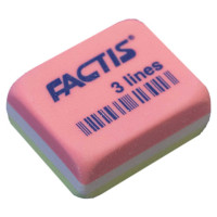 Ластик FACTIS 3 Lines (Испания), 30х24х13 мм, цвет ассорти, прямоугольный, CPF3LINES Ластик FACTIS 3 Lines (Испания), 30х24х13 мм, цвет ассорти, прямоугольный, CPF3LINES