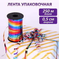 Лента упаковочная декоративная для шаров и подарков, мультицветный металлик, 5 мм х 250 м, ЗОЛОТАЯ СКАЗКА, 591844 Лента упаковочная декоративная для шаров и подарков, мультицветный металлик, 5 мм х 250 м, ЗОЛОТАЯ СКАЗКА, 591844