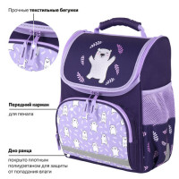 Ранец ПИФАГОР BASIC, 1 отделение, 3 кармана, эргономичная спинка, "Happy bear", 35х28х18 см, 272047