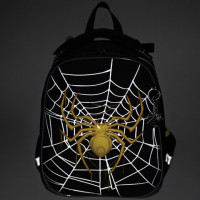 Ранец BRAUBERG PREMIUM, 2 отделения, с брелком, "Venomous spider", 3D панель, 38х29х16 см, 271355