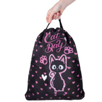 Мешок для обуви BRAUBERG KIDS, с петлей, 42х34 см, "Amazed cat", 271629 Мешок для обуви BRAUBERG KIDS, с петлей, 42х34 см, "Amazed cat", 271629