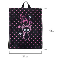 Мешок для обуви BRAUBERG KIDS, с петлей, 42х34 см, "Amazed cat", 271629 Мешок для обуви BRAUBERG KIDS, с петлей, 42х34 см, "Amazed cat", 271629