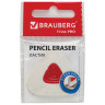 Ластик BRAUBERG "Trios PRO", 36х36х9 мм, белый, треугольный, красный пластиковый держатель, 229559 Ластик BRAUBERG "Trios PRO", 36х36х9 мм, белый, треугольный, красный пластиковый держатель, 229559