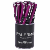 Ручка шариковая BRUNO VISCONTI "Palermo", бордовый металлический корпус, 0,7 мм, синяя, 20-0250/04