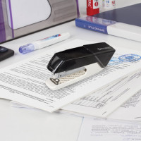 Степлер №24/6, 26/6 BRAUBERG "ADVANCED", до 20 листов, с антистеплером, черный, 228748
