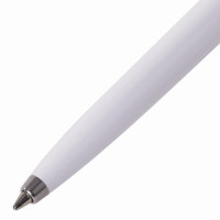 Ручка шариковая PARKER "Jotter Plastic CT", корпус белый, детали из нержавеющей стали, синяя, R0032930