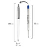 Ручка шариковая PARKER "Jotter Plastic CT", корпус белый, детали из нержавеющей стали, синяя, R0032930
