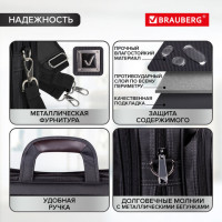 Сумка-портфель BRAUBERG с отделением для ноутбука 15,6", "Control 1", 2 отделения, серая, 39х29х11 см, 240398 Сумка-портфель BRAUBERG с отделением для ноутбука 15,6", "Control 1", 2 отделения, серая, 39х29х11 см, 240398