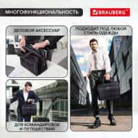 Сумка-портфель BRAUBERG с отделением для ноутбука 15,6", "Control 1", 2 отделения, серая, 39х29х11 см, 240398 Сумка-портфель BRAUBERG с отделением для ноутбука 15,6", "Control 1", 2 отделения, серая, 39х29х11 см, 240398