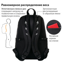 Рюкзак BRAUBERG FASHION CITY, универсальный, "Anime Cats", черный, 44х31х16 см, 229965 Рюкзак BRAUBERG FASHION CITY, универсальный, "Anime Cats", черный, 44х31х16 см, 229965