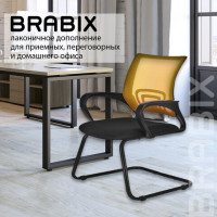 Кресло для приемных и переговорных BRABIX "Fly CF-100", оранжевое/черное, 532088 Кресло для приемных и переговорных BRABIX "Fly CF-100", оранжевое/черное, 532088