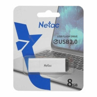 Флеш-диск 8GB NETAC U185, USB 2.0, белый, NT03U185N-008G-20WH
