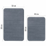 Комплект ковриков MEMORY EFFECT для ванной 50х80 см и туалета 40х60 см темно-серый LAIMA HOME, 608448 Комплект ковриков MEMORY EFFECT для ванной 50х80 см и туалета 40х60 см темно-серый LAIMA HOME, 608448