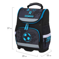 Ранец ЮНЛАНДИЯ WISE, 1 отделение, 3 кармана, устойчивое дно, "Sport game", 37x29х15 см, 272072 Ранец ЮНЛАНДИЯ WISE, 1 отделение, 3 кармана, устойчивое дно, "Sport game", 37x29х15 см, 272072