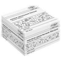 Мел белый ГАММА, НАБОР 100 шт., средней твердости, круглый, 280120212 Мел белый ГАММА, НАБОР 100 шт., средней твердости, круглый, 280120212