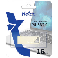 Флеш-диск 16GB NETAC U326, USB 2.0, металлический корпус, серебристый, NT03U326N-016G-20PN