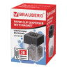 Скрепочница магнитная BRAUBERG с 30 скрепками, прозрачный корпус, черная крышка, 225189
